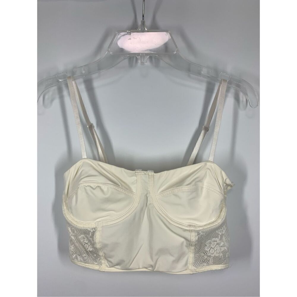 Pins And Needles Women's Lace No Wire Adjustable Strap Corset Cream Size Medium